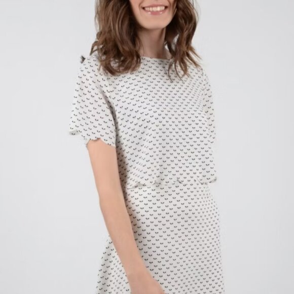 Molly Bracken Dresses & Skirts - Molly Bracken Micro-Leaf Sprig Pattern Dress - Black* - US M (As Is)